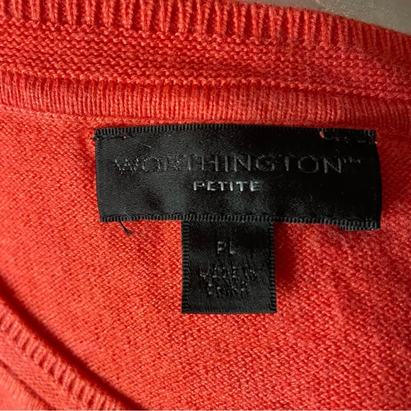 Worthington Women’s Coral Crewneck Pullover Sweater Large Petite - Picture 6 of 9